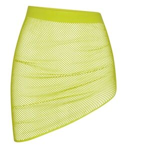 Skims Warp Knit Coverup Ruched Sarong- Citrus--S